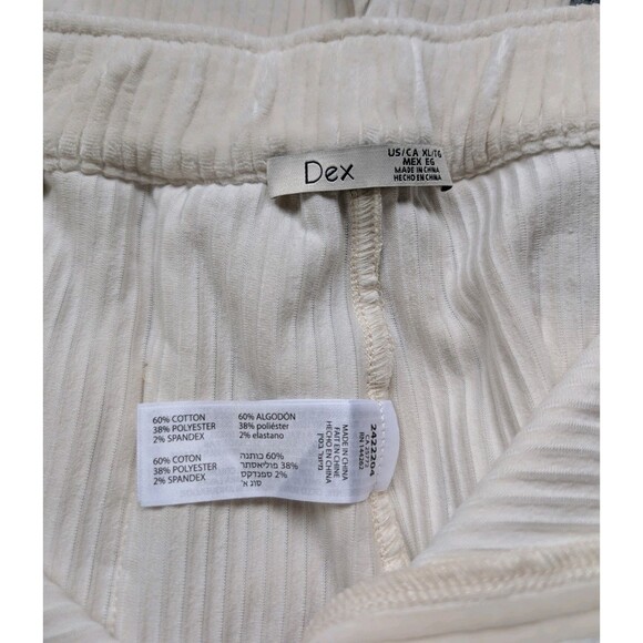 Dex Wide Leg Corduroy Ankle Pant in Ecru High Rise Size XL - Picture 14 of 16